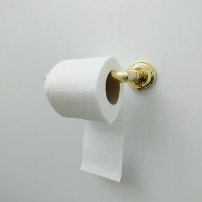Unlacquered Brass Toilet Paper Holder For Bathroom, Solid Brass Wall Mount Toilet Roll Holder