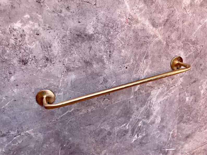 Minimalist Slim Brass Towel Bar