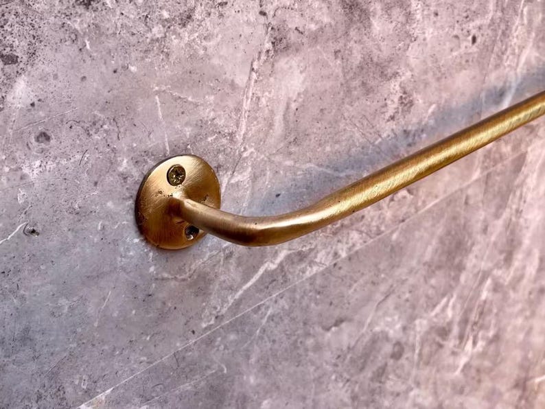 Minimalist Slim Brass Towel Bar