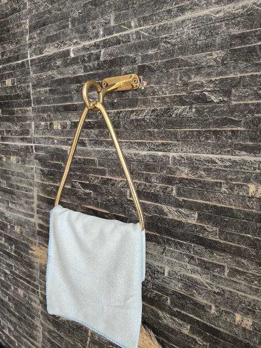 Handmade Unlacquered Brass Towel Ring