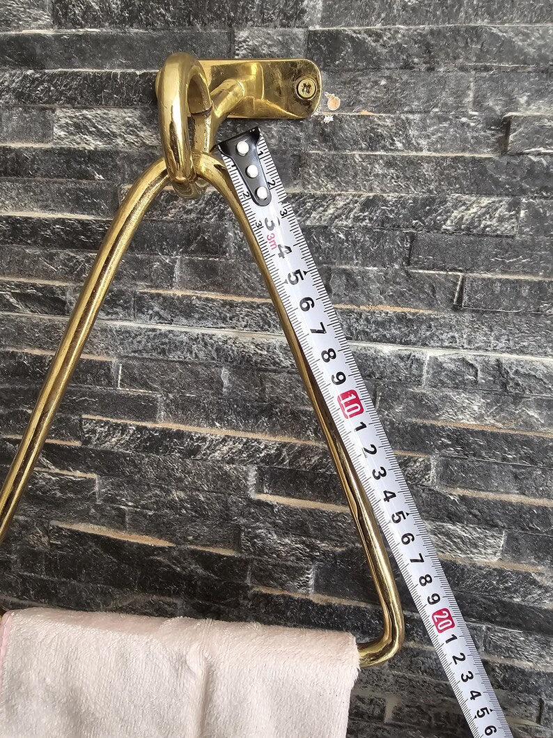 Handmade Unlacquered Brass Towel Ring