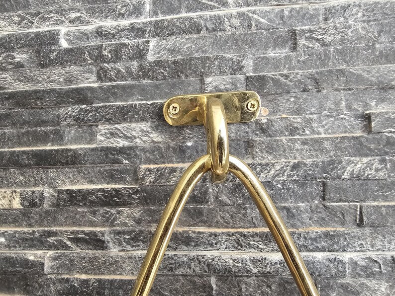 Handmade Unlacquered Brass Towel Ring