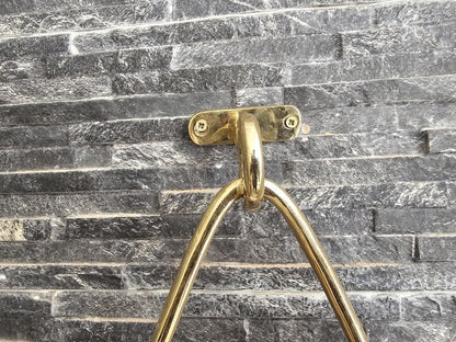 Handmade Unlacquered Brass Towel Ring