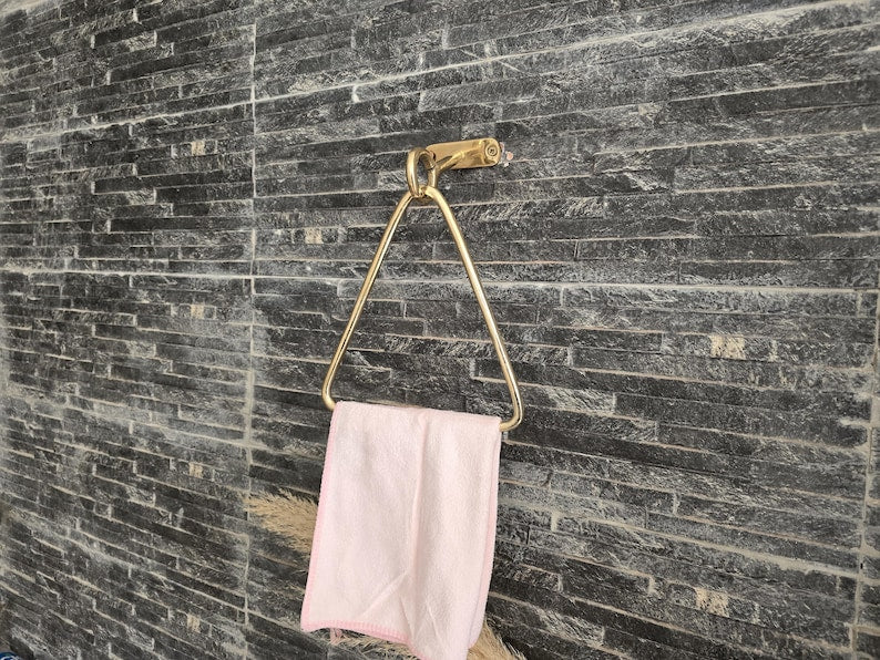 Handmade Unlacquered Brass Towel Ring