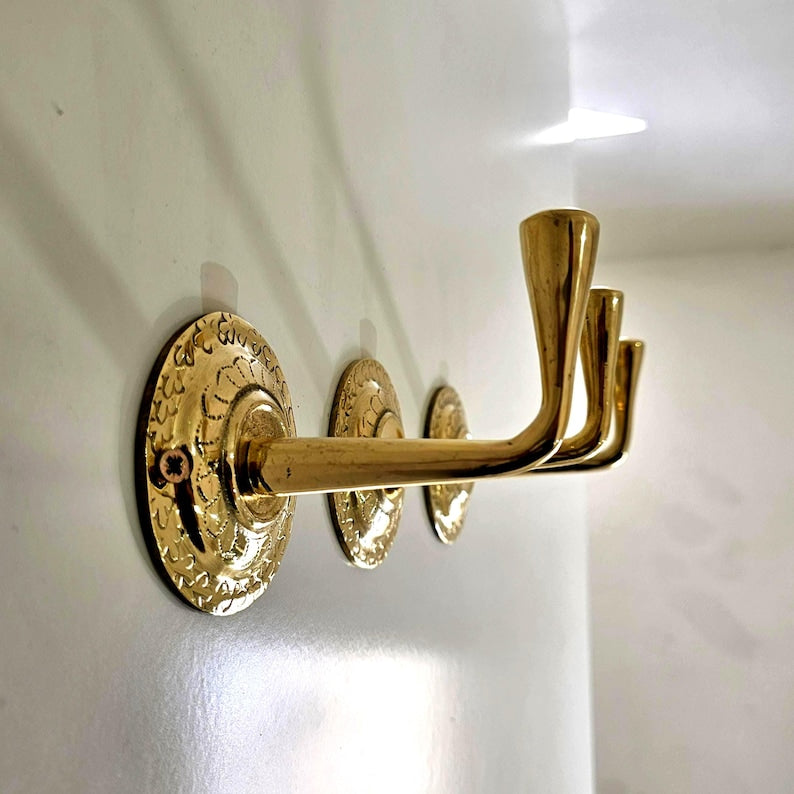Unlacquered Handmade Towel & Coat Hooks