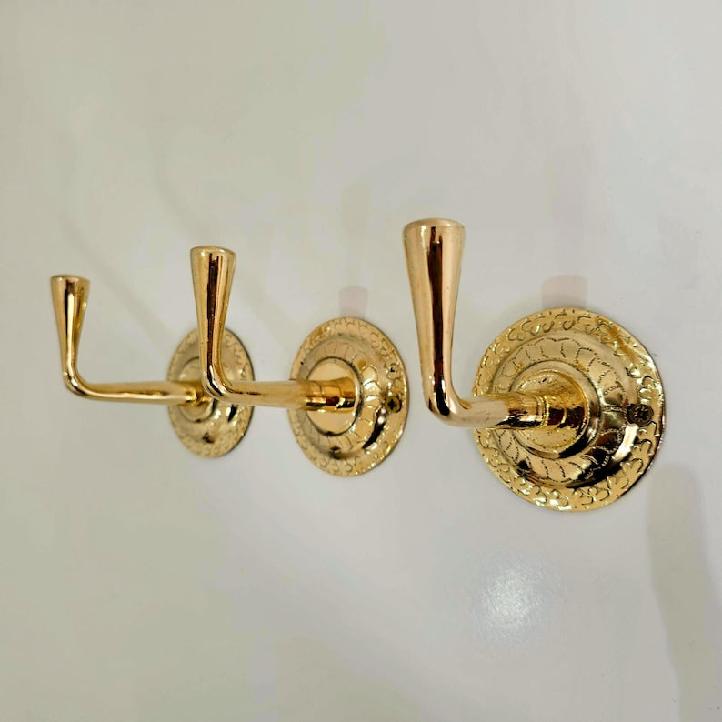 Unlacquered Handmade Towel & Coat Hooks