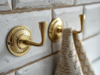 Unlacquered Handmade Towel & Coat Hooks