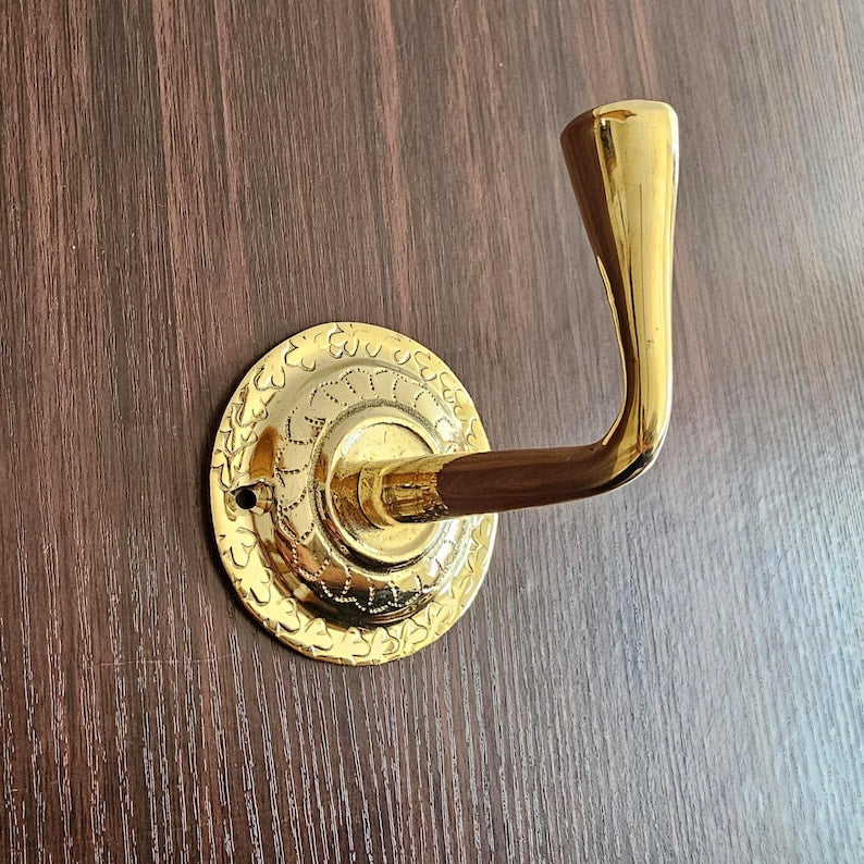 Unlacquered Handmade Towel & Coat Hooks