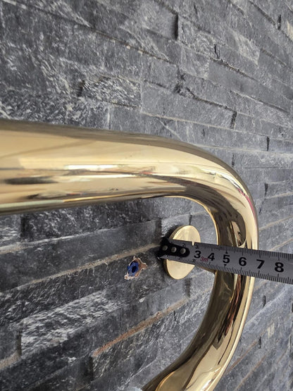 Unlacquered Solid Brass Oval Towel Ring