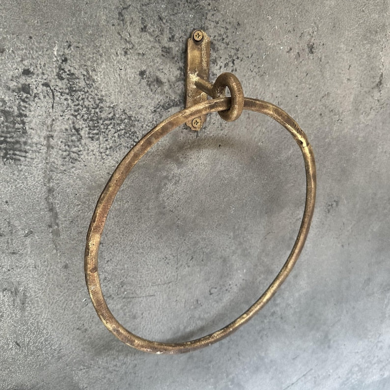 Antique Brass Hand Towel Ring