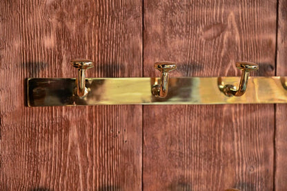 Luxury Unlacquered Brass Wall Hook Rack