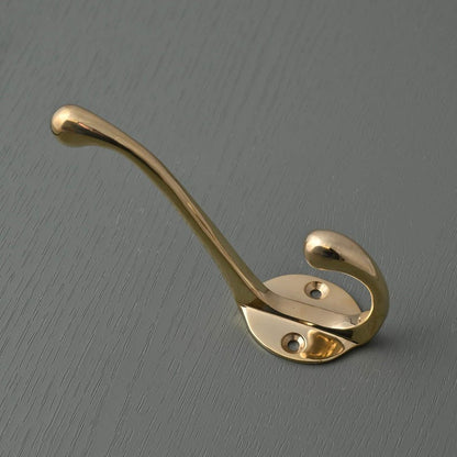 Solid Brass Wall Hook Vintage Gold Antique Style for Bathroom