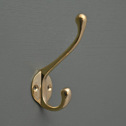 Solid Brass Wall Hook Vintage Gold Antique Style for Bathroom