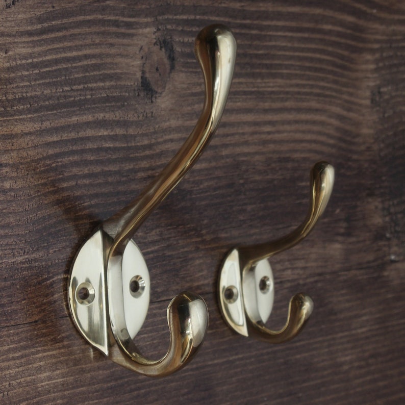 Solid Brass Wall Hook Vintage Gold Antique Style for Bathroom