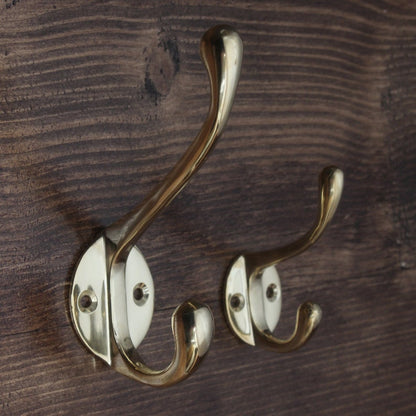 Solid Brass Wall Hook Vintage Gold Antique Style for Bathroom