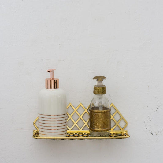 Unlacquered Brass Floating Shower Shelf