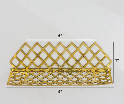 Unlacquered Brass Floating Shower Shelf