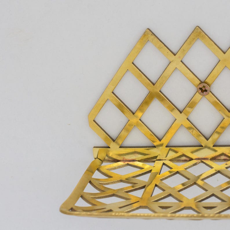 Unlacquered Brass Floating Shower Shelf