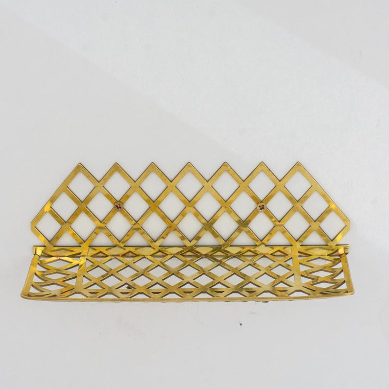 Unlacquered Brass Floating Shower Shelf