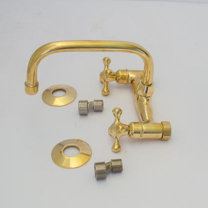 Artisan Unlacquered Brass Bridge Faucet