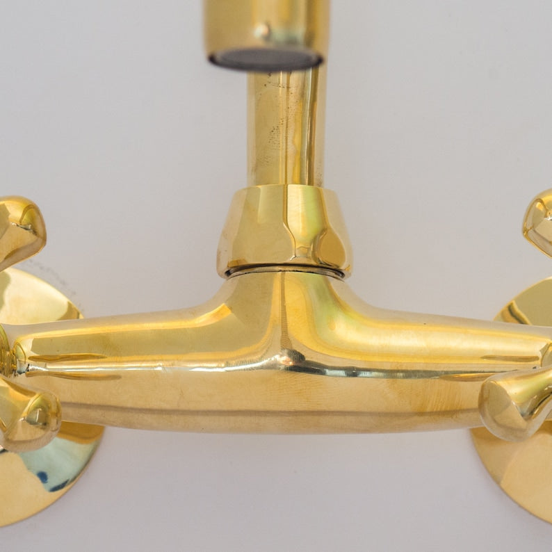 Artisan Unlacquered Brass Bridge Faucet