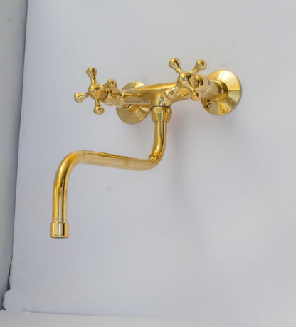 Luxury Gold Bridge Tap for Farmhouse Sink