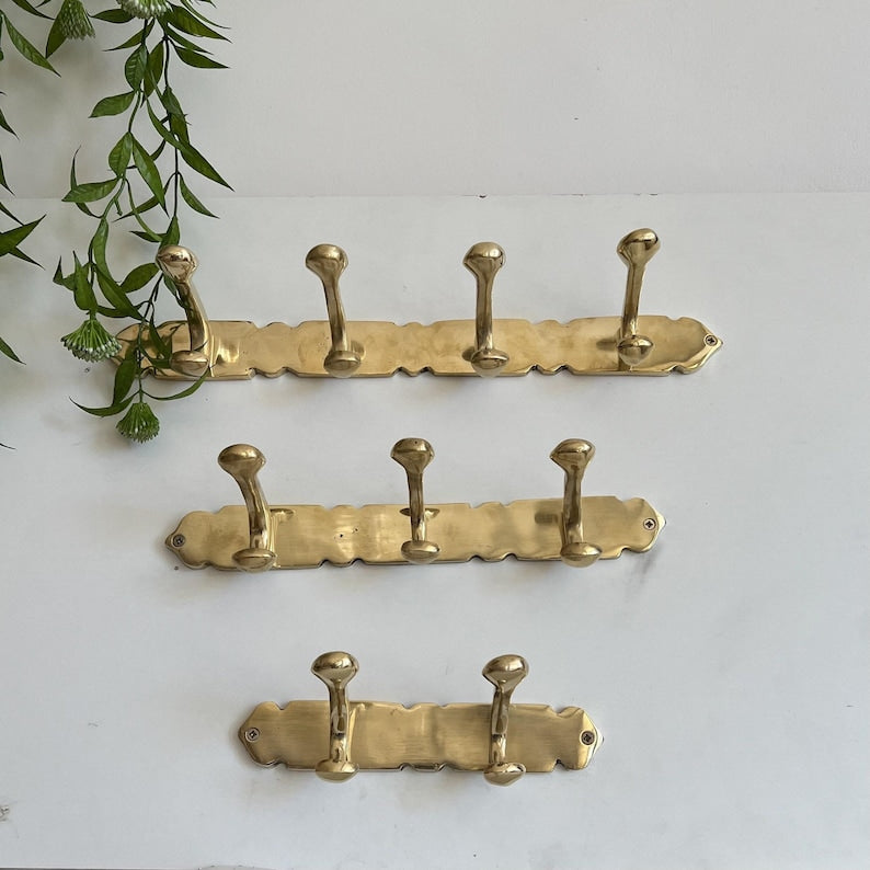 Moroccan Wall Mount Solid Brass Hooks