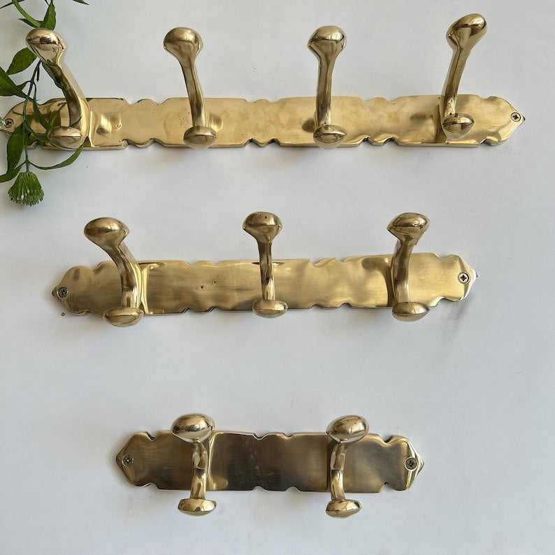 Moroccan Wall Mount Solid Brass Hooks