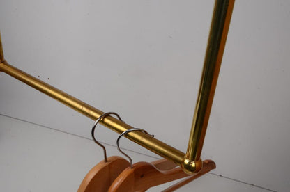Unlacquered Brass Ceiling Clothes Rack