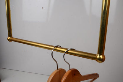 Unlacquered Brass Ceiling Clothes Rack