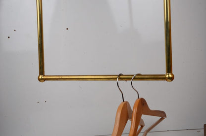Unlacquered Brass Ceiling Clothes Rack