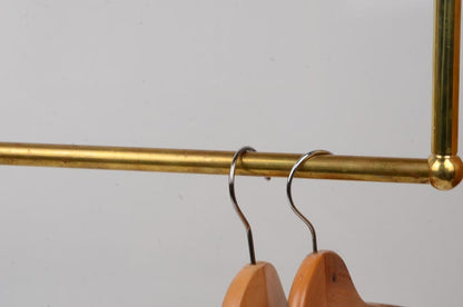 Unlacquered Brass Ceiling Clothes Rack