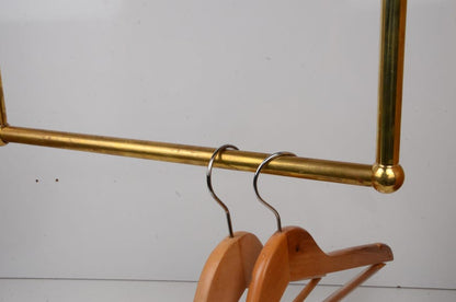Unlacquered Brass Ceiling Clothes Rack