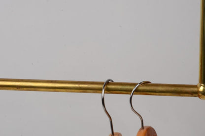 Unlacquered Brass Ceiling Clothes Rack
