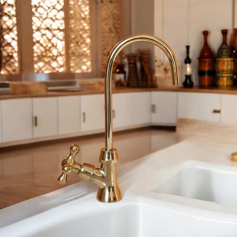 Professional High-Arc Brass Kitchen Faucet