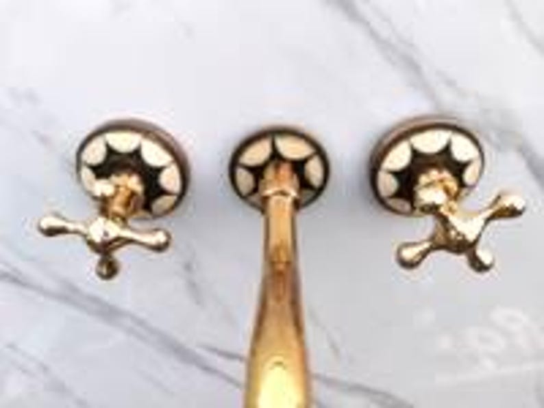 Moroccan Inlay Brass Wall Fauce