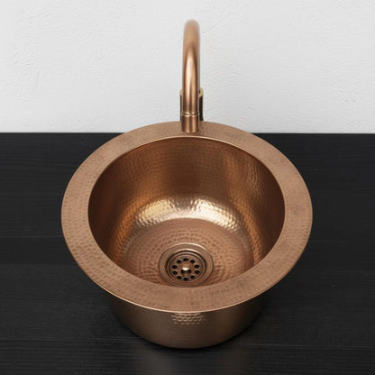 Hand-Hammered Copper Farmhouse Kitchen Sink