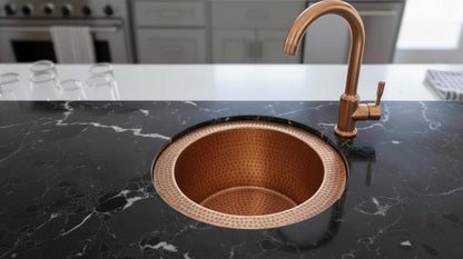 Hand-Hammered Copper Farmhouse Kitchen Sink