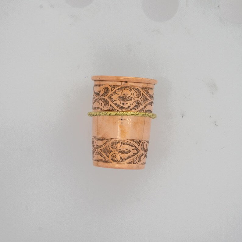 Unlacquered Copper Toothbrush Holder, Bathroom Cup