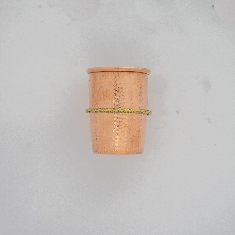 Unlacquered Copper Toothbrush Holder, Bathroom Cup