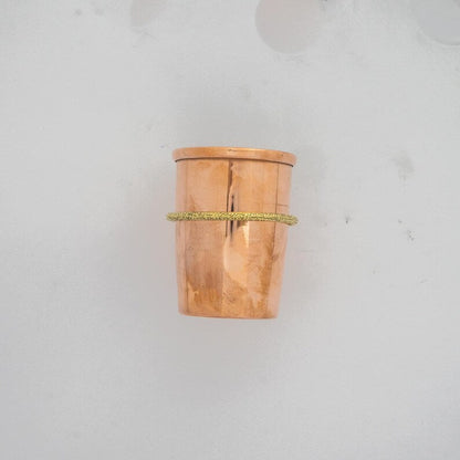 Unlacquered Copper Toothbrush Holder, Bathroom Cup