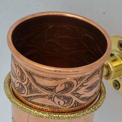 Unlacquered Copper Toothbrush Holder, Bathroom Cup