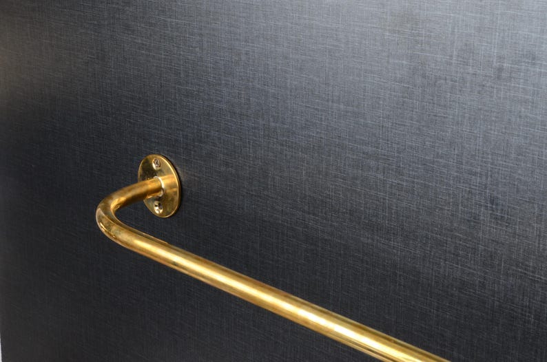 Handcrafted Unlacquered Brass Curtain Rod