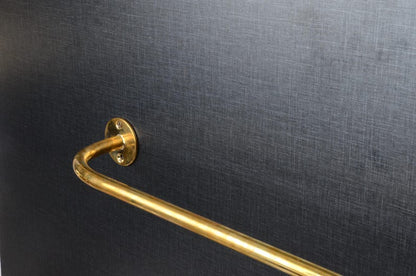 Handcrafted Unlacquered Brass Curtain Rod