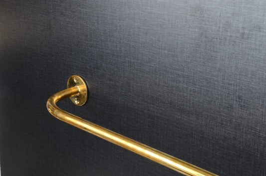 Handcrafted Unlacquered Brass Curtain Rod