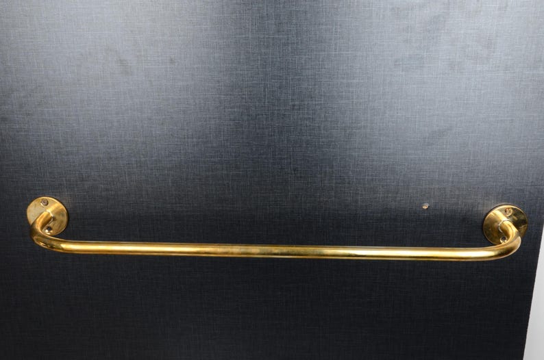 Handcrafted Unlacquered Brass Curtain Rod