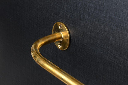 Handcrafted Unlacquered Brass Curtain Rod