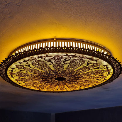 Moroccan Filigree Brass Ceiling Light