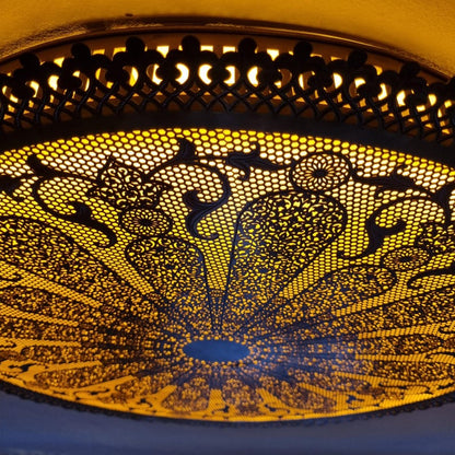 Moroccan Filigree Brass Ceiling Light