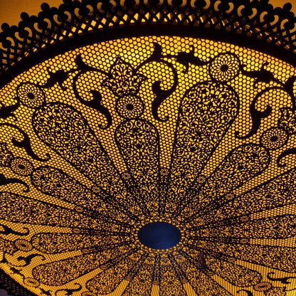 Moroccan Filigree Brass Ceiling Light
